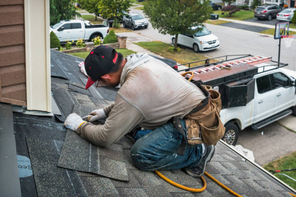 Professional Emergency Roof Repair technician working in Bardolph, IL